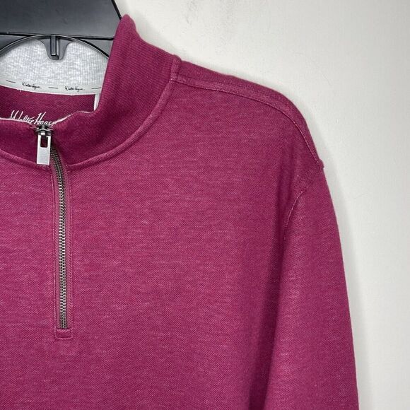 WALTER HAGEN 1/4 Zip Mens Large Mid-Weight Pique Fleece NEW Raspberry GOLF - Picture 3 of 11